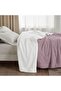 Silky Sherpa Blanket Single Size 160x220cm  Reversible Throw Blanket Lilac - 2