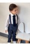 Cotton New Suit with Tie Set of 3 Salopet Shirt Tie - 3