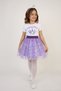 Girls' Purple Princess Pattern T-Shirt Purple Crowned Skirt Suit April 23, October 29 Show Outfit - 7