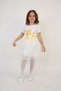 Girl's Yellow Daisy Print Sequined T-Shirt Daisy Skirt Suit 23 April 29 October Show Outfit - 4