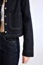 Crop Button Pocket Jean Jacket D5153Ax25Sp - 6