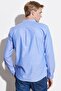 Regular Fit Regular Cut 100% Cotton Light Blue Oxford Shirt - 3