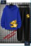 Hooded Children's "Garfild Claws" Printed Tracksuit Set