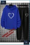 Hooded Children's "Butterfly Heart" Printed Tracksuit Set