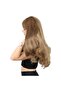 Long Wavy Fiber Synthetic Wig with Bangs - Baby Brown - 3