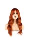 Wavy Riveted Fiber Synthetic Medium Wig - Copper