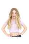 Water Wave Long Rivetless Fiber Synthetic Wig - Auburn / Yellow Ombreli