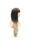 Straight Riveted Long Fiber Synthetic Wig - Ashy Black / Honey Foam Ombrel - 2