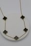 Black Clover Black Clover Model Steel Necklace with Stone and Gold Chain - Ideal for a Gift - 2