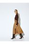 Women's Brown Midi Pleated Skirt - 2