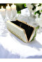 Special Design Metal Handle Crystal Stone Double Color Pearl Gold Evening Dress Bag Kına - 6