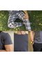 Anthracite Regular Fit Bottom Plaid Checked Cotton Knitted Crew Neck Men's Pajama Set - 5