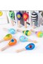 Colorful Wooden Maracas - Rattle Tamtam Winter Winter Kids Baby Shaking Toy - 5