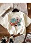 Flowers Pattern Printed Basic T-Shirt