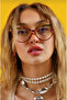 نظارات Cateye باللون الأزرق مع تفاصيل معدنية - مرشحات خفيفة، متوافقة مع الزجاج البصري، قابلة للتبديل - 2