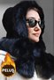 Women's Faux Fur Plush Hat with Neck Tie and Scarf