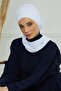 Cross Planting Scarf Design Chiffon Ready-Made Turban,Ht-48,White