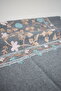 Floral Pattern Embroidered Winter Shoulder Shawl - Gray - 2