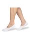 Bamboo Women's Ballerina White Socks Seamless Invisible Anti-Slip Heel Silicone Premium Pack of 6 - 4