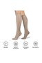 Bamboo Women's Knee Length Plain Beige Color Soft Long Seamless Socks / Skin Revealing Socks