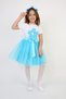 Girl's Turquoise Sequin Floral T-Shirt Turquoise Tutu Skirt Suit April 23, October 29 Show Outfit - 4