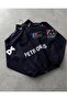 Black m Power Retro F1 Parachute Bomber Transitional Jacket