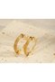 Vintage Steel Earring and Goldbrand Hoop - 5