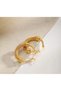 Vintage Steel Earring and Goldbrand Hoop - 2