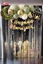 Welcome Ramadan Printed - Luxury Mildew Golden Balloon Chain Detailed Backphone and Writing Foil Set - 4
