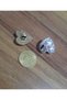 2 cm Crystal Stone Silver Button - 1 Pack 4 Pieces - 4