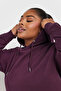 Plus Size Soft Textured Hooded Long Sleeve Pocket Sweatshirt 126622 - 5