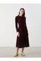 Crew Neck Women's Knitwear Dress