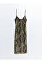 Esvab • Modern & Distinctive Draped Roba Collar Embroidered Rope Strap Dress - 6