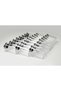 24 Pieces 300 ml Spice Rack Set with Steel Lid and Drawer Stand Borosilicate Glass Jars with Stopper Plexiglass Stand 6 Pieces - 6