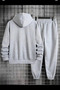 Los Angeles Detail Sweatshirt Tracksuit Printed Bottom Top Tracksuit Set Hooded - 2