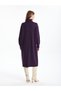 Turtleneck Straight Long Sleeve Oversize Women's Knitwear Dress - 4