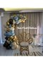 100 Pieces Storm Blue, Gold Chrome and Chocolate Brown Sea Sand Balloon Set