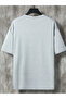 Butterfly Chinese Text Printed Oversize Unisex Crew Neck T-Shirt - 2