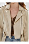 Trendlucky Biker Collar Women's Leather Look Jacket with a Difference - 3