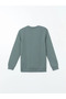 Lcwaikiki Classic Green Crew Neck Long Sleeve Printed Men's Thick Sweatshirt - 3