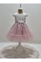 Girl Child Tulle Detailed Princess Dress Birthday Party Girl Dress with a Crown Gift
