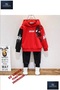 Hooded Children's Printed Tracksuit Set with "Orumcadam Red / Black" - 2
