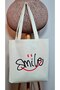 Bag, Colorful Printed Gusseted Canvas Tote Bag |   Smile Bag - 7