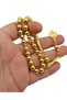 Globe Cut Gold Simulated Metal Rosary