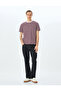 Men's Burgundy Striped T-Shirt - 2