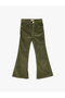 Girl's Khaki Velvet Trousers