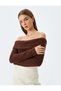 Slim Fit Long Sleeve Off-The-Shoulder Plush Sweater