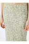 Floral High Waist Midi Skirt Bürümcük - 5
