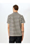 Crew Neck Pocket Detailed Regular Fit Cotton Blended Short Sleeve Stripe T-Shirt - 4