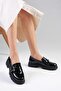 Gaby Black Color Thick Soled Women's Loafer Shoes - 3